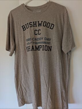 Travis Mathew Bushwood CC Champion Graphic T-Shirt - Taupe- L (NWOT)